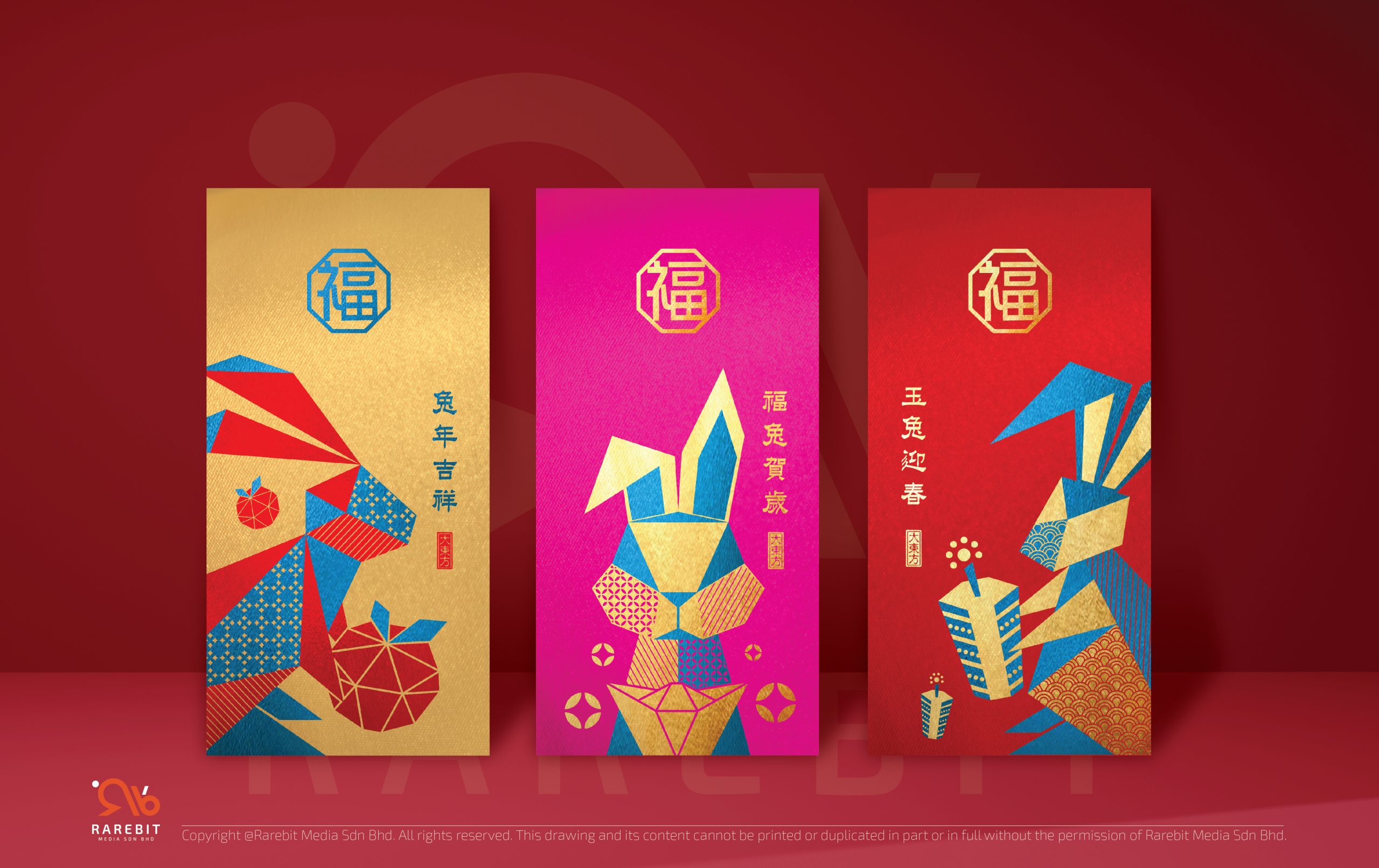 Year of The Rabbit's Angpao Design